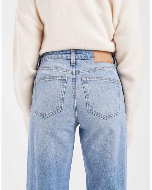 ASOS Blue Asos Design Petite Comfort Stretch Straight Leg Jeans