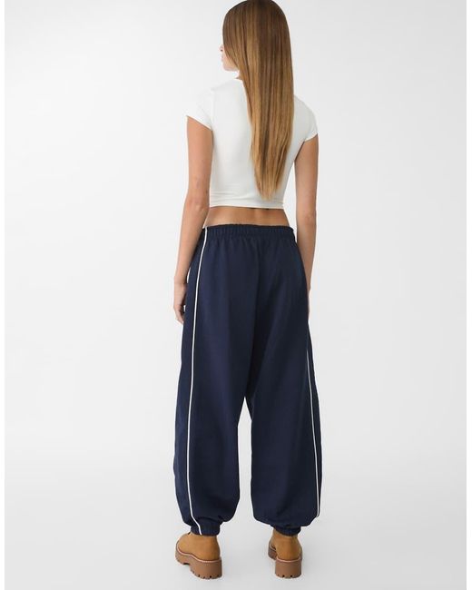 Stradivarius Blue joggers With Piping
