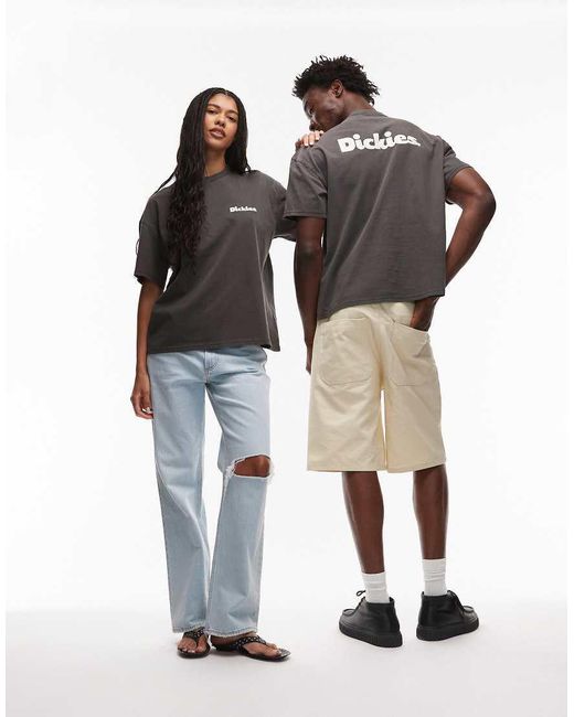 Dickies Black Slayden Large Logo Heavyweight Backprint T-shirt