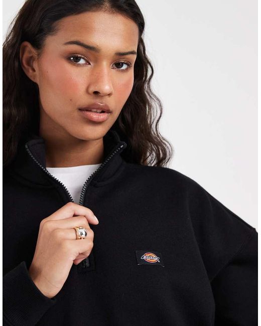 Dickies Black Oakport 1/4 Zip Sweatshirt