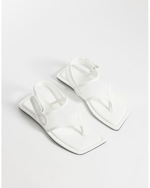 ASOS White Francine Mesh Slingback Sandals