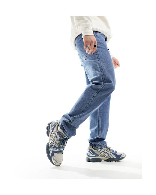 Jeans comodi affusolati cilindrici anni '90 di Weekday in Blue da Uomo