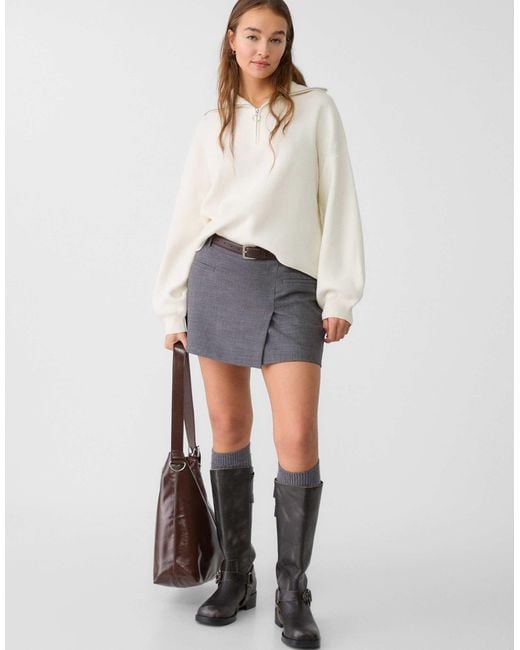 Stradivarius Brown – beuteltasche aus kunstleder