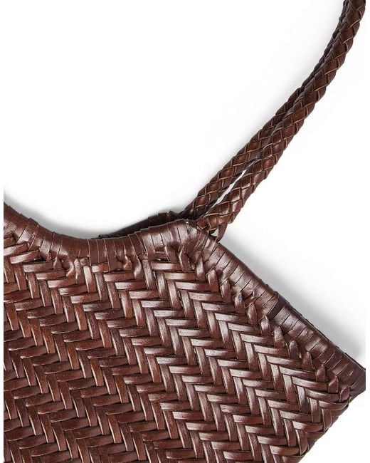 NA-KD Brown Woven Leather Tote Bag