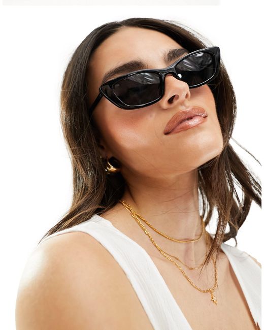 Aire Black Titania Slim Sunglasses
