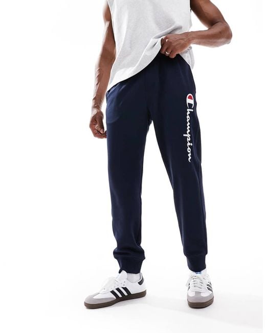 Champion Blue Authentic Rib Cuff Pants for men