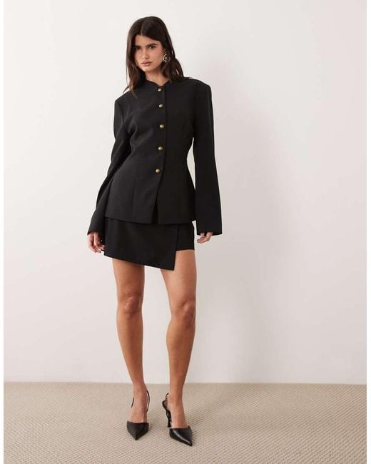ASOS Black Tailored Drummer Style Jacket