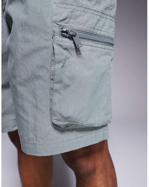 River Island Cargoshort Met Stretch in het Gray voor heren