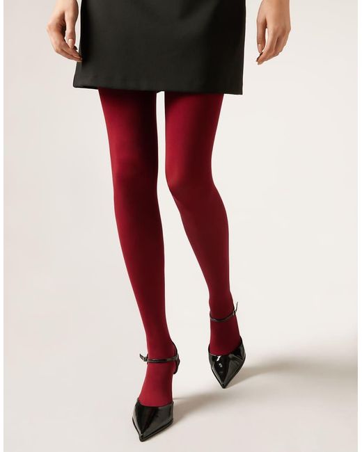 Calzedonia Red Totally Invisible 50 Denier Tights