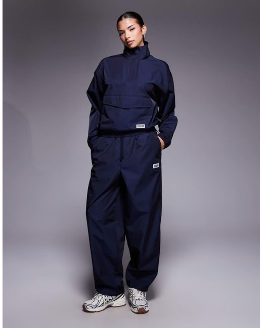 ASOS Blue Weekend Collective Co-ord Nylon Funnel Neck Windbreaker