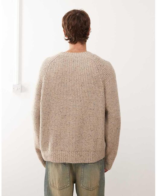Weekday Natural Wool Blend Oversized Jumper for men