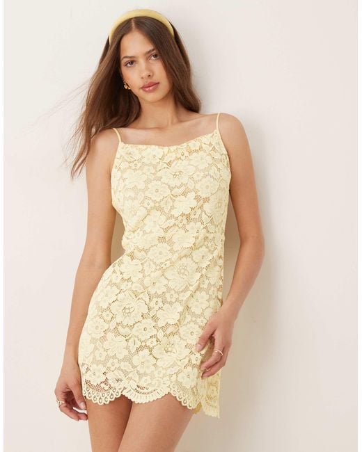 For Love & Lemons Natural – lakeside – minikleid aus spitze
