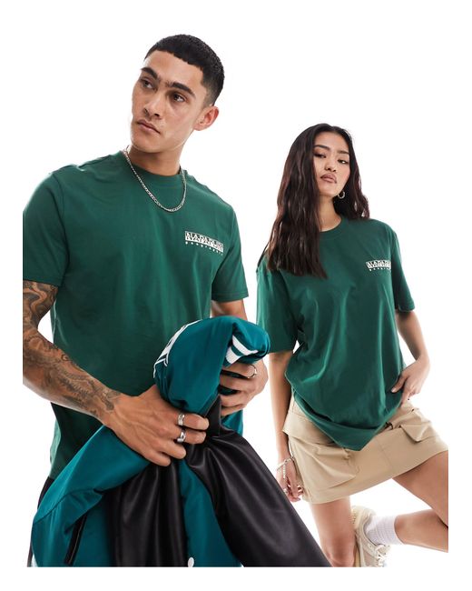 Camiseta verde unisex lahni Napapijri de color Green