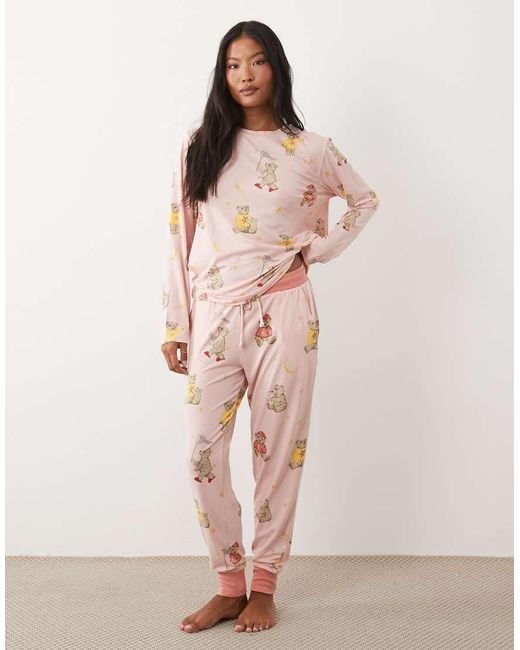 Chelsea Peers Pink Petite Long Sleeve Pyjama Set