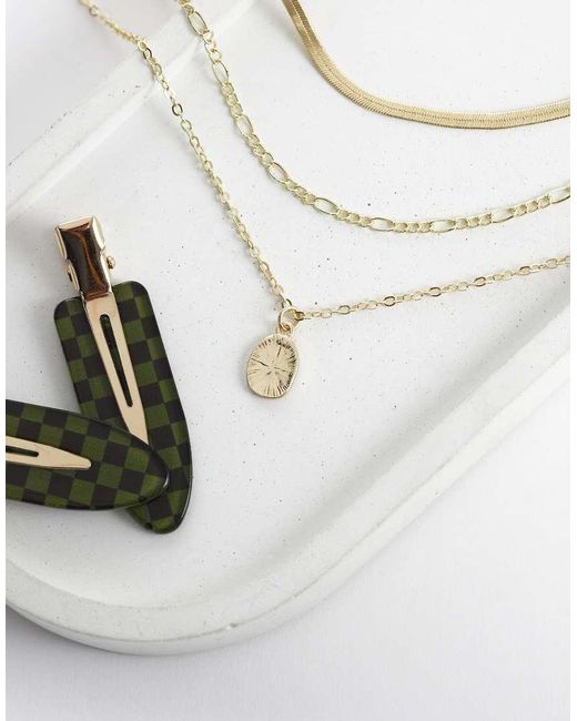Pieces White Stack Necklace