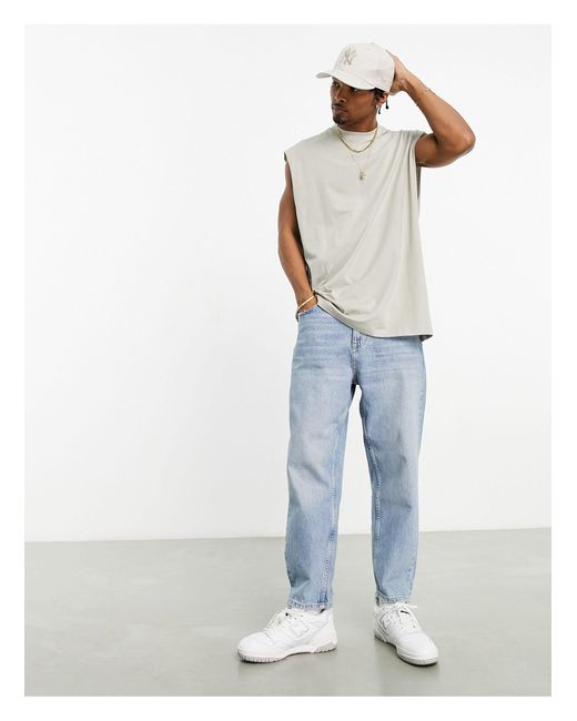 ASOS Oversized Fit Tank Top in White for Men | Lyst