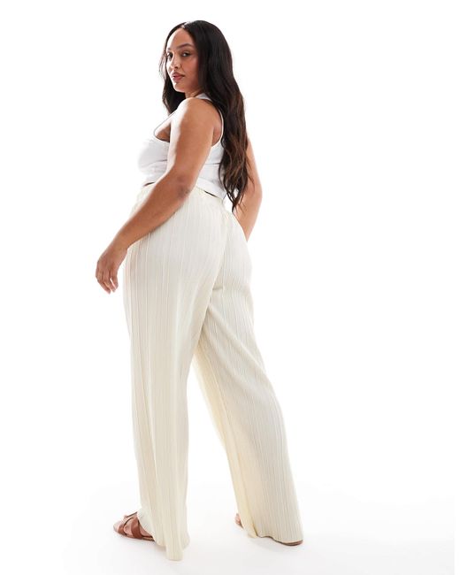 ONLY White – plissee-hose