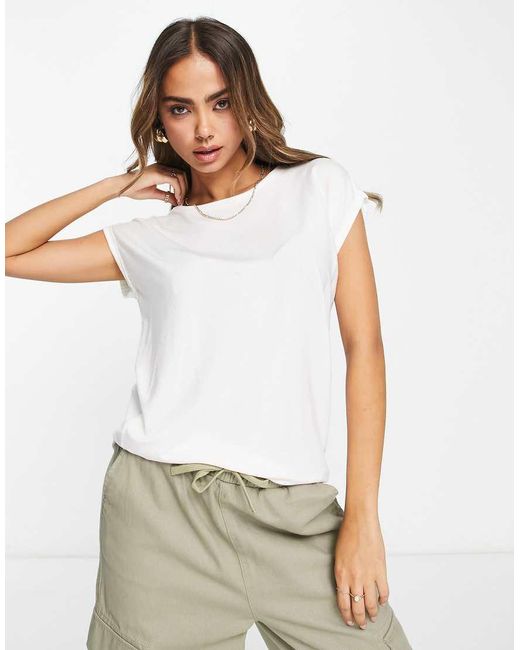 Vero Moda White Round Neck T-shirt