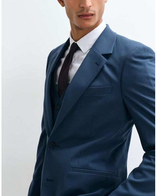 ASOS Skinny Colbert in het Blue voor heren