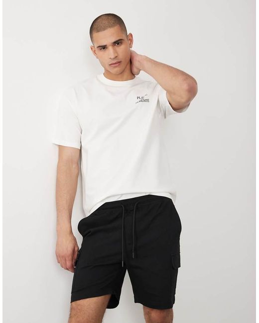 Threadbare Cargoshort in het White voor heren