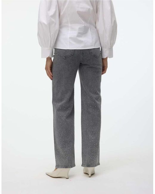 Vero Moda White Wide-Fit Jeans