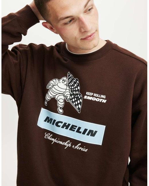 Cotton On Brown Cotton On Michelin Box Fit Crew for men