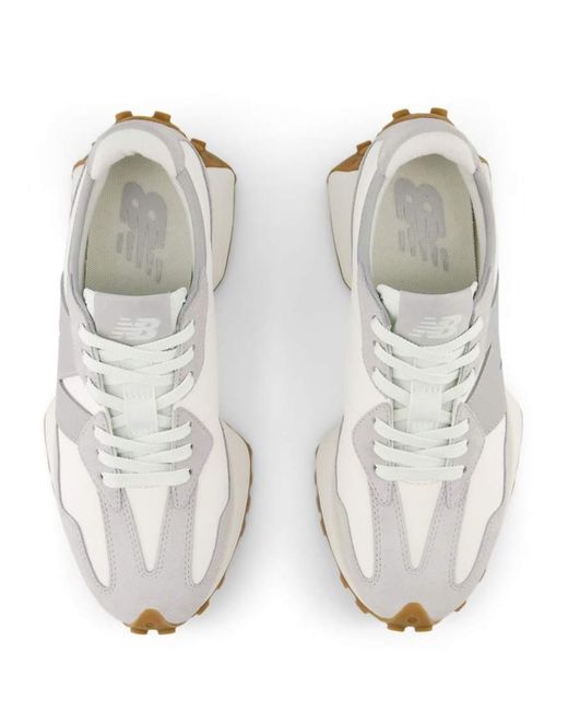 New Balance White 327 Sneakers