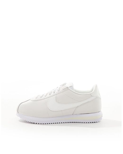 Nike White Cortez Leather Sneakers