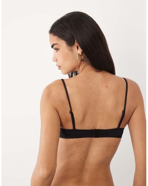ASOS Brown Maya Cadiz Skinny Crop Bikini Top
