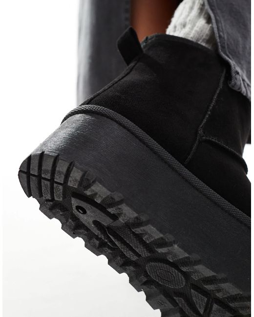 SEQWL Black Flatform Boots