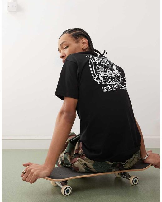 Vans Black Next Stop Graphic Back Print T-shirt
