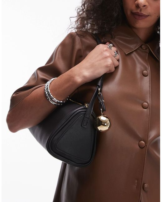 Mango Brown Barrel Bag Charm Bag