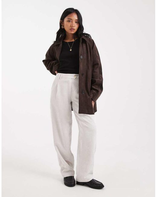 ASOS White Asos Design Petite Slim Leg Pants