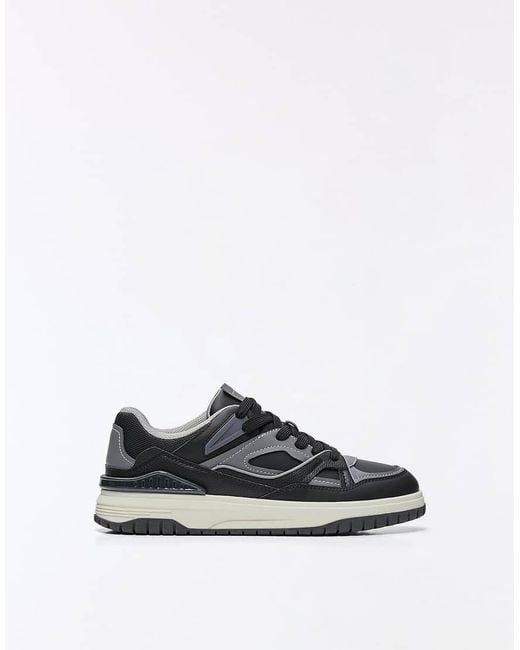 Bershka White Multi-Piece Chunky Trainers for men
