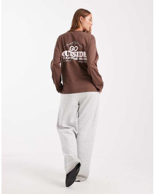 Cotton On Brown Long Sleeve Classic Crew
