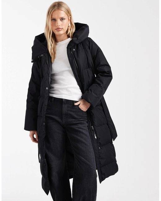 ONLY Blue Belted Puffer Coat
