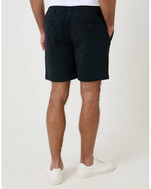 Threadbare Blue Shorter Length Stretch Chino Shorts for men
