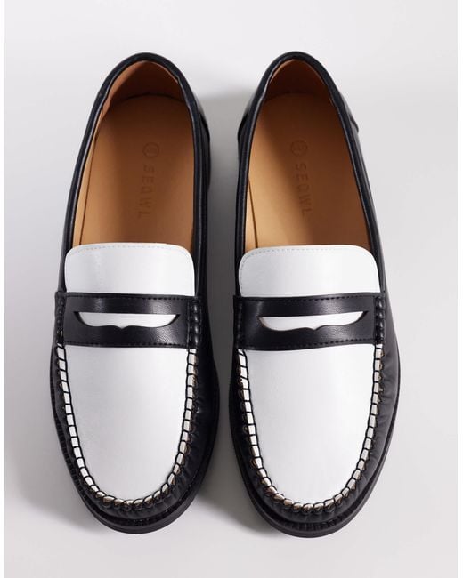 SEQWL Blue Hero Contrast Rouched Loafer for men