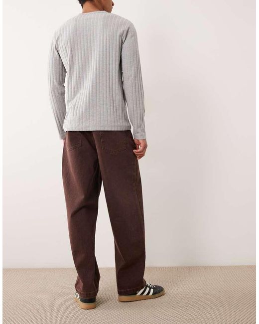 ASOS Brown Loose Jeans for men