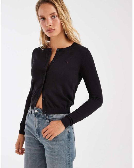 Tommy Hilfiger Blue Essential Crew Neck Cardigan