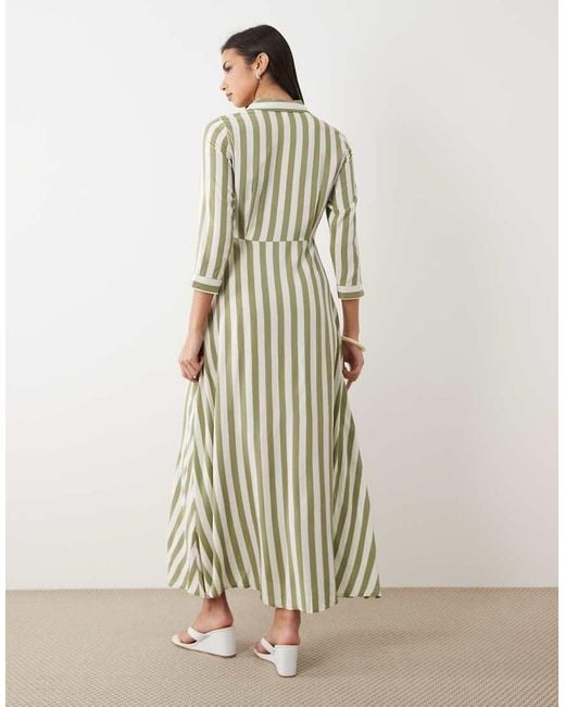 Y.A.S Natural Maxi Shirt Dress