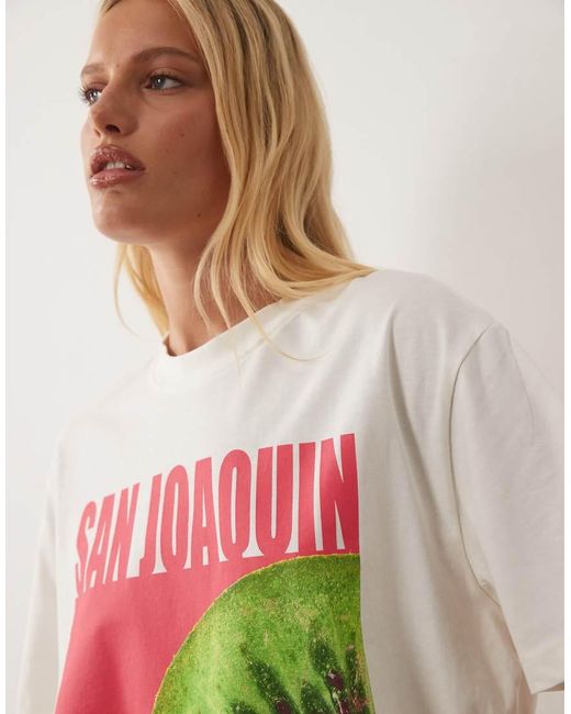 ASOS Multicolor Oversized T-shirt With San Joaquin Kiwi Graphic