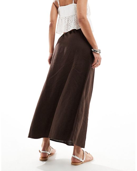 Cotton On Brown Haven Maxi Slip Skirt