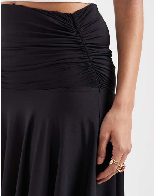 ASOS White Slinky Hanky Hem Skirt