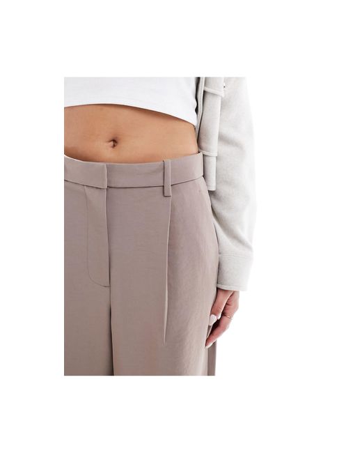 Sloane - pantalon ajusté à taille haute - taupe Abercrombie & Fitch en coloris White