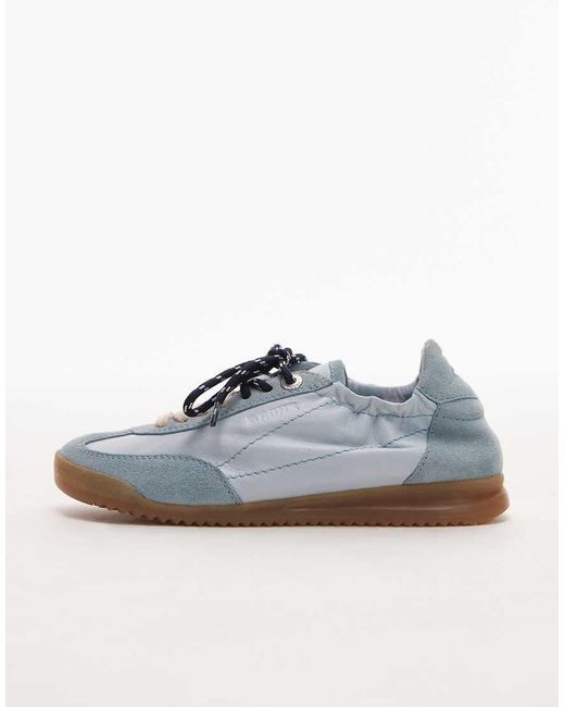 Bronx Blue Cli-oo Lace Up Gum Sole Leather Trainers