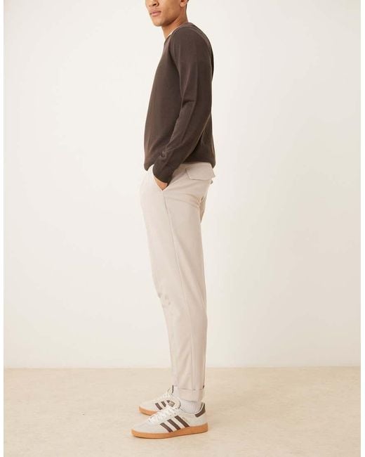 ASOS Natural Smart Tapered Chino Trouser for men