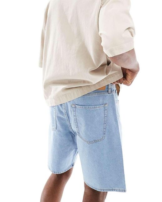 JJ Rebel Blue Loose Fit Denim Shorts for men