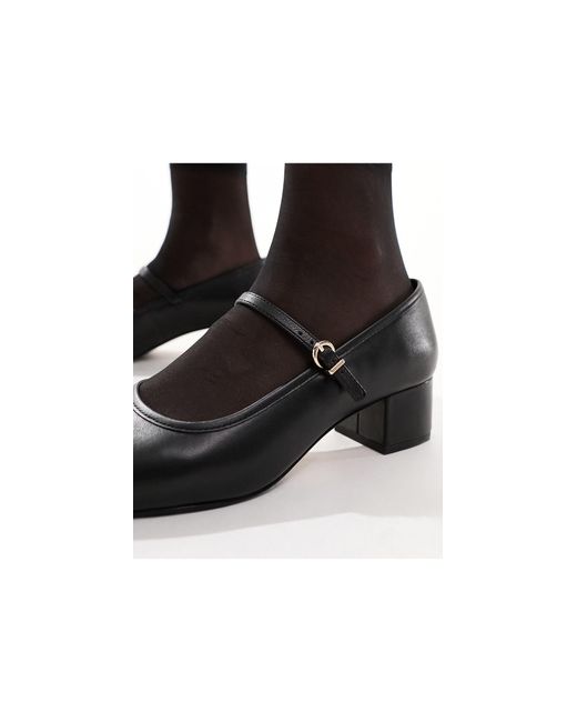 & Other Stories Black Heeled Mary Jane Pumps
