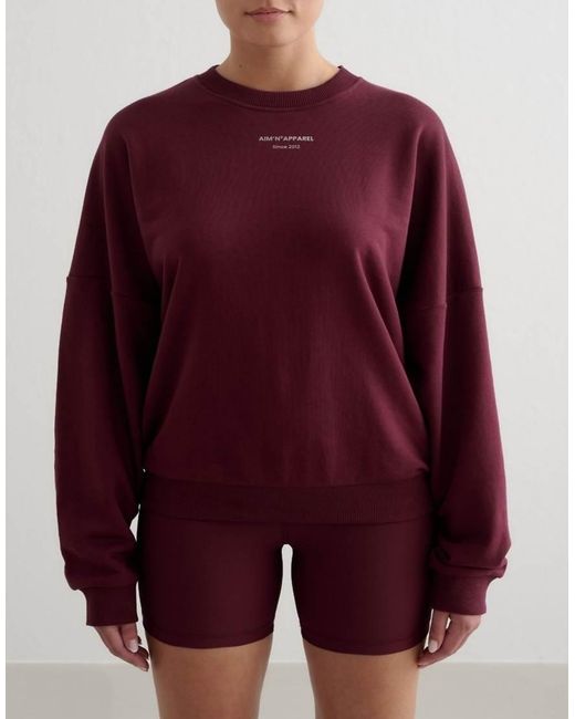 Aim'n Sweatshirt Van Terry in het Red